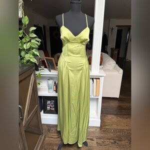 Forever 21 Satin Green Slip Dress